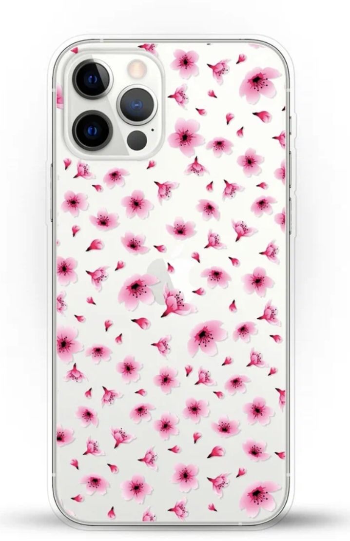 Чехол силиконовый с абстракцией-цветы для iPhone 12, 12 Pro (принты в ассортименте)