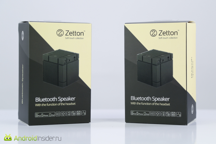 Bluetooth колонка Zetton Large Cube Soft Touch черная