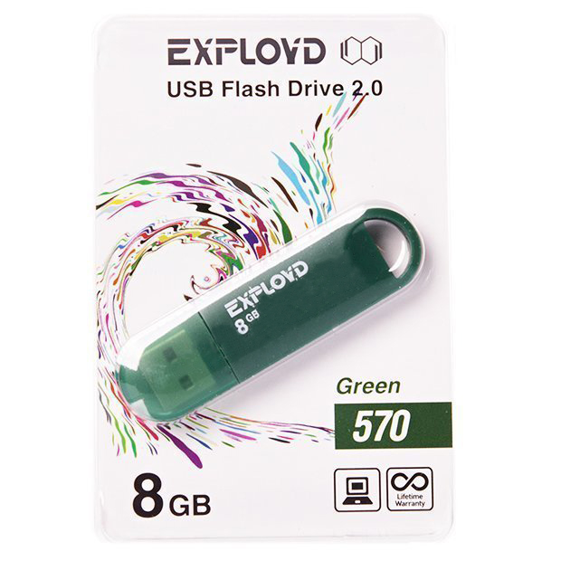 USB Flash 8GB Exployd (570) цвета в ассортименте