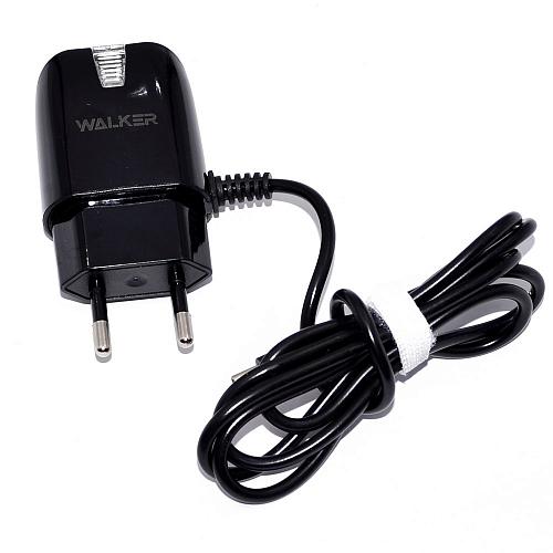 Адаптер сетевой WALKER WH-11 USB (1A) + кабель iPhone черный