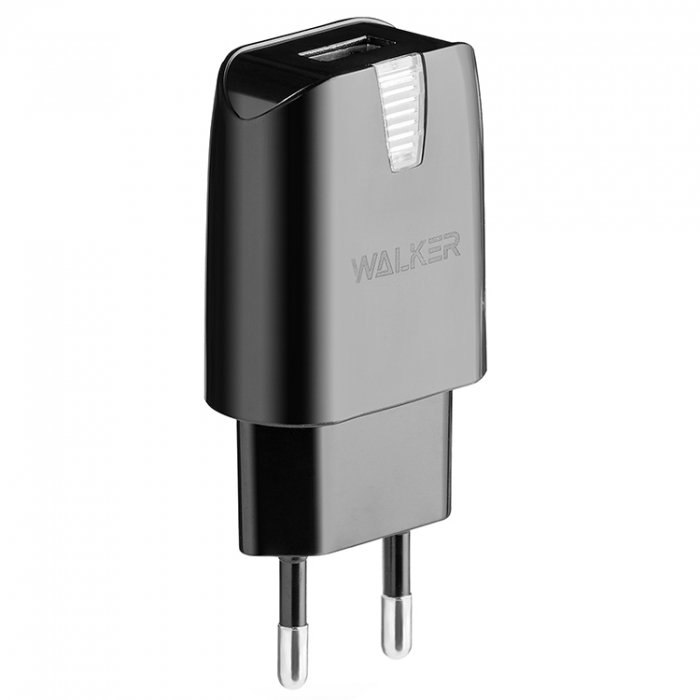 Адаптер сетевой WALKER WH-11 USB (1A) + кабель Micro черный