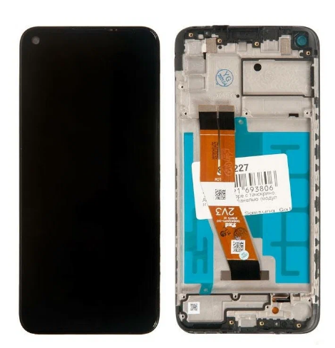 Дисплей для Samsung A115F/M115F Galaxy A11/M11 + тачскрин (черный) Service Pak