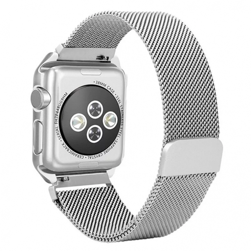 Ремешок для Apple Watch 38-40mm металл серебро (блистер)